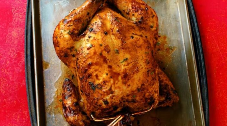 עוף בחמישה תבלינים על רוטיסרי